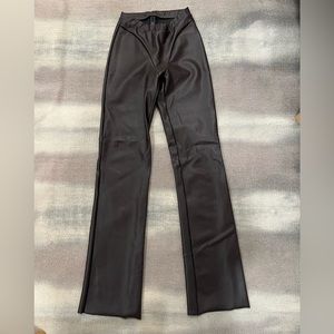 Skims faux leather boot cut pant